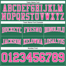 Charger l&#39;image dans la galerie, Custom Stitched Kelly Green Pink-White Football Pullover Sweatshirt Hoodie
