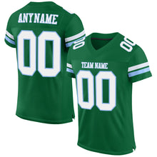 Загрузить изображение в средство просмотра галереи, Custom Kelly Green White-Light Blue Mesh Authentic Football Jersey
