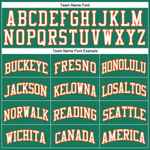 Загрузить изображение в средство просмотра галереи, Custom Kelly Green White-Orange Authentic Throwback Basketball Jersey
