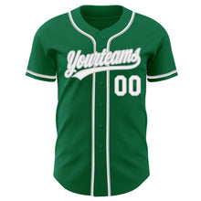 Load image into Gallery viewer, Custom Kelly Green White-Gray Authentic Baseball Jersey
