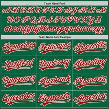 Laden Sie das Bild in den Galerie-Viewer, Custom Kelly Green Red-White Authentic Baseball Jersey
