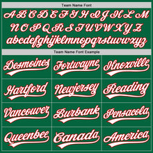 Laden Sie das Bild in den Galerie-Viewer, Custom Kelly Green White-Red Authentic Baseball Jersey
