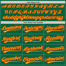 Laden Sie das Bild in den Galerie-Viewer, Custom Kelly Green Red-Gold Authentic Baseball Jersey
