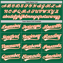 Laden Sie das Bild in den Galerie-Viewer, Custom Kelly Green White-Orange Authentic Baseball Jersey
