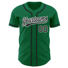 Charger l&#39;image dans la galerie, Custom Kelly Green Black-White Authentic Baseball Jersey
