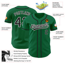 Charger l&#39;image dans la galerie, Custom Kelly Green Black-White Authentic Baseball Jersey
