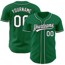 Laden Sie das Bild in den Galerie-Viewer, Custom Kelly Green White-Black Authentic Baseball Jersey
