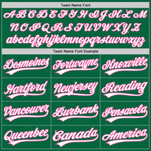 Load image into Gallery viewer, Custom Kelly Green White-Pink Authentic Baseball Jersey

