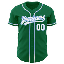 Laden Sie das Bild in den Galerie-Viewer, Custom Kelly Green White-Light Blue Authentic Baseball Jersey

