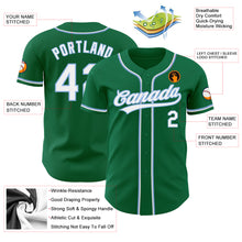 Laden Sie das Bild in den Galerie-Viewer, Custom Kelly Green White-Light Blue Authentic Baseball Jersey

