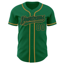 Load image into Gallery viewer, Custom Kelly Green Kelly Green Black-Old Gold Authentic Baseball Jersey
