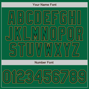 Custom Kelly Green Kelly Green Black-Old Gold Authentic Baseball Jersey