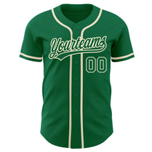 Load image into Gallery viewer, Custom Kelly Green Kelly Green-Cream Authentic Baseball Jersey
