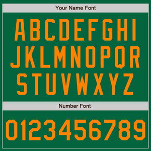 Custom Kelly Green Bay Orange Authentic Baseball Jersey