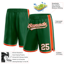 Laden Sie das Bild in den Galerie-Viewer, Custom Kelly Green White-Orange Authentic Basketball Shorts
