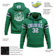 Load image into Gallery viewer, Custom Stitched Kelly Green White Royal-Gray Football Pullover Sweatshirt Hoodie
