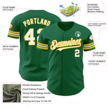 Laden Sie das Bild in den Galerie-Viewer, Custom Kelly Green White-Gold Authentic Baseball Jersey
