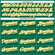 Laden Sie das Bild in den Galerie-Viewer, Custom Kelly Green White-Gold Authentic Baseball Jersey
