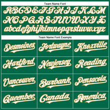 Laden Sie das Bild in den Galerie-Viewer, Custom Kelly Green White-Old Gold Authentic Baseball Jersey
