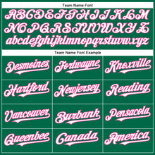 Laden Sie das Bild in den Galerie-Viewer, Custom Kelly Green White-Pink Authentic Baseball Jersey
