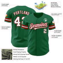 Laden Sie das Bild in den Galerie-Viewer, Custom Kelly Green White-Red Authentic Baseball Jersey

