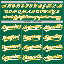 Charger l&#39;image dans la galerie, Custom Kelly Green White-Gold Authentic Throwback Baseball Jersey
