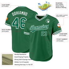 Load image into Gallery viewer, Custom Kelly Green White Authentic Throwback Baseball Jersey
