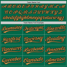 Загрузить изображение в средство просмотра галереи, Custom Kelly Green Old Gold-Black Authentic Throwback Baseball Jersey
