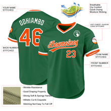 Charger l&#39;image dans la galerie, Custom Kelly Green Orange-White Authentic Throwback Baseball Jersey
