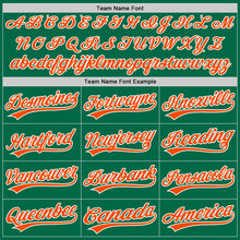 Charger l&#39;image dans la galerie, Custom Kelly Green Orange-White Authentic Throwback Baseball Jersey
