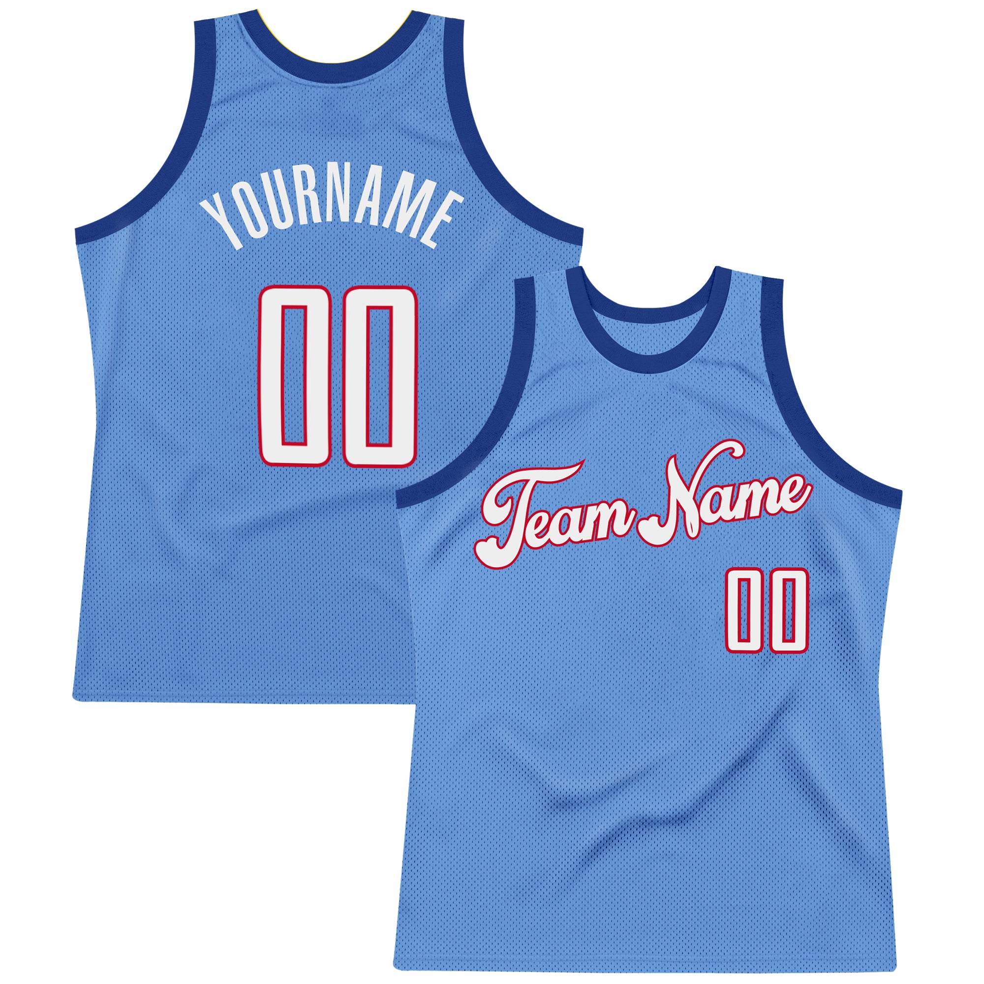 red white and blue basketball jersey