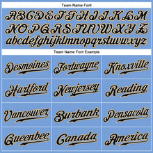 Load image into Gallery viewer, Custom Light Blue White Pinstripe White-Old Gold Authentic Baseball Jersey
