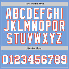 Загрузить изображение в средство просмотра галереи, Custom Light Blue White-Orange Authentic Throwback Basketball Jersey
