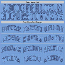 Загрузить изображение в средство просмотра галереи, Custom Light Blue Light Blue-Navy Authentic Throwback Basketball Jersey

