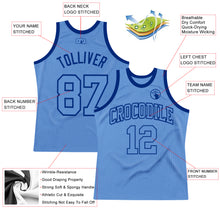 Laden Sie das Bild in den Galerie-Viewer, Custom Light Blue Light Blue-Royal Authentic Throwback Basketball Jersey
