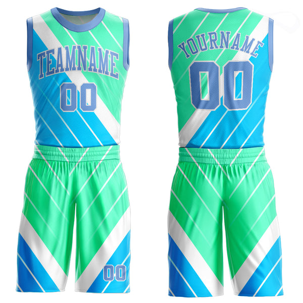 Orange Blue Custom Sublimation Basketball Jerseys & Shorts | YoungSpeeds Mens