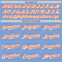 Charger l&#39;image dans la galerie, Custom Light Blue White-Orange Authentic Baseball Jersey
