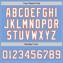 Charger l&#39;image dans la galerie, Custom Light Blue White-Orange Authentic Baseball Jersey
