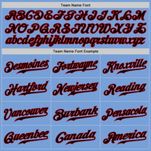 Charger l&#39;image dans la galerie, Custom Light Blue Black-Red Authentic Baseball Jersey
