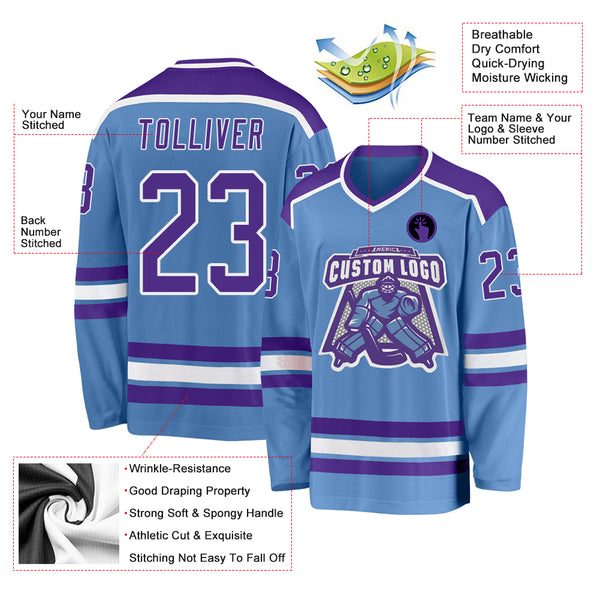 Cheap Custom Purple White-Red Hockey Lace Neck Jersey Free Shipping –  CustomJerseysPro