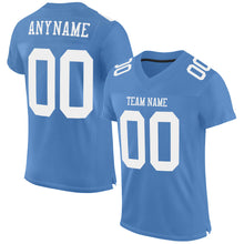Load image into Gallery viewer, Custom Light Blue White Mesh Authentic Football Jersey
