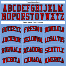 Загрузить изображение в средство просмотра галереи, Custom Light Blue Red-Black Authentic Throwback Basketball Jersey
