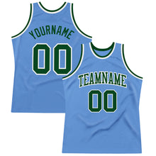 Load image into Gallery viewer, Custom Light Blue Green-White Authentic Throwback Basketball Jersey
