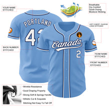 Charger l&#39;image dans la galerie, Custom Light Blue White-Navy Authentic Baseball Jersey
