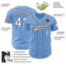 Charger l&#39;image dans la galerie, Custom Light Blue White-Black Authentic Baseball Jersey
