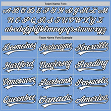 Charger l&#39;image dans la galerie, Custom Light Blue White-Black Authentic Baseball Jersey
