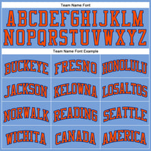 Load image into Gallery viewer, Custom Light Blue Orange-Royal Authentic Throwback Basketball Jersey
