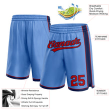 Load image into Gallery viewer, Custom Light Blue Red-Navy Authentic Basketball Shorts
