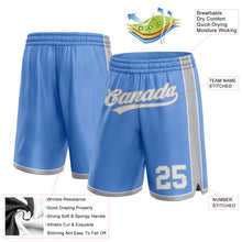 Load image into Gallery viewer, Custom Light Blue White-Gray Authentic Basketball Shorts
