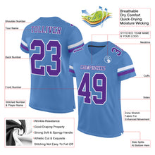 Laden Sie das Bild in den Galerie-Viewer, Custom Electric Blue Purple-White Mesh Authentic Football Jersey
